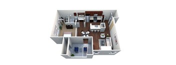 One bedroom floorplan