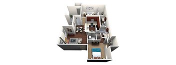 Two bedroom floorplan