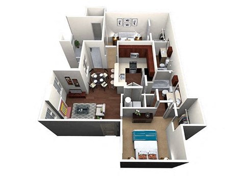 Two bedroom floorplan