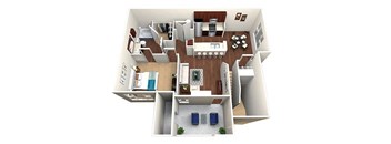 One bedroom floorplan