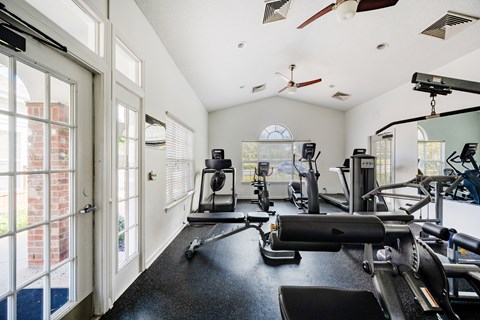fitness center with equipment