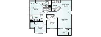 Willow three bedroom floorplan