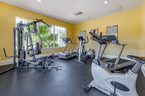the gym at the shiloh green apartments in kennesaw, ga