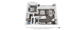 A1 Floor Plan at 3500 Westlake Apartments,  Greystar Real Estate, Austin