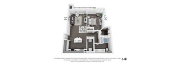 A2A Floor Plan at 3500 Westlake Apartments,  Greystar Real Estate, Austin, TX, 78746