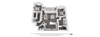 B4 Floor Plan at 3500 Westlake Apartments,  Greystar Real Estate, Austin, Texas