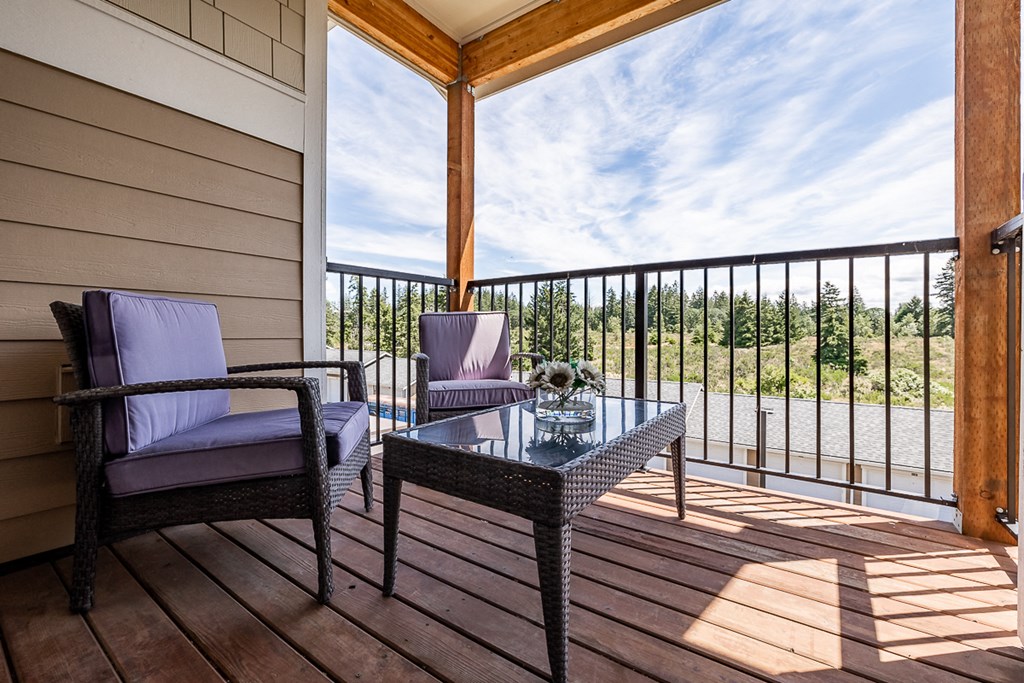 Patio with view of green grass