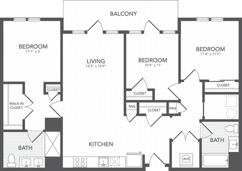 a blueprint of a floor plan of a house