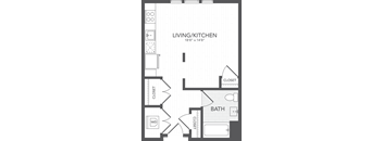 a floor plan of a bedroom apartment with a bathroom and a closet