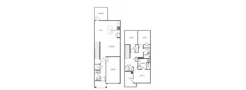 the floor plans of two floors of a house with different bedrooms and a living room