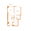 1 bed 1 bath 634 sf