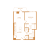 1 bed 1 bath 642 sf