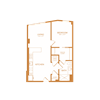 1 bed 1 bath 692 sf