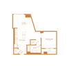 1 bed 1 bath 706 sf