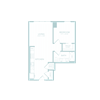 1 bed 1 bath 725 sf