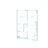 1 bed 1 bath 740 sf