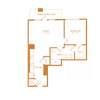 1 bed 1 bath 749 sf