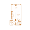 1 bed 1 bath 597 sf