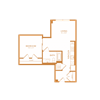 1 bed 1 bath 604 sf