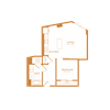 1 bed 1 bath 618 sf