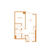 1 bed 1 bath 622 sf