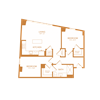 2 bed 1 bath 931 sf