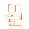 2 bed 2 bath 890 sf