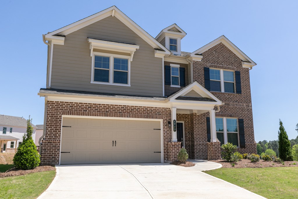 a house with a garage