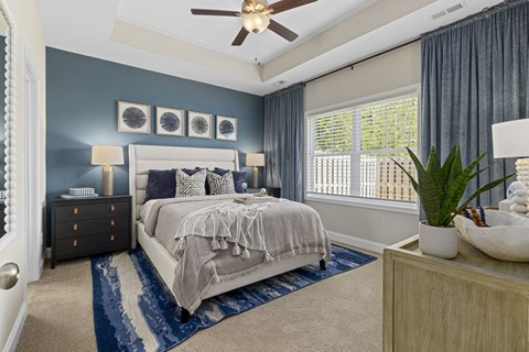 Bedroom with ceiling fan