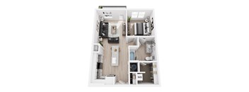 a 2 bedroom192 sq ft floor plan
