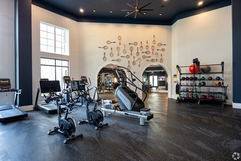 Fitness center with cardio and strength equipment