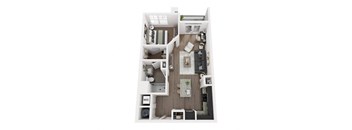 a 1 bedroom floor plan  the crossings