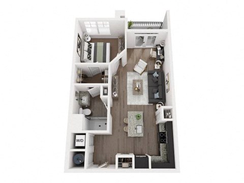 a 1 bedroom floor plan  the crossings