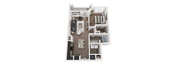 a 1 bedroom floor plan  villas at spring creek apartments