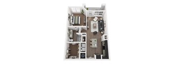 a 1 bedroom floor plan  the crossings