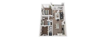 a 1 bedroom floor plan  villas at spring creek apartments