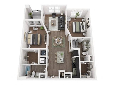 a 1 bedroom floor plan  villas at