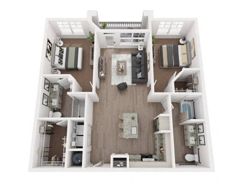 a 1 bedroom floor plan  villas at