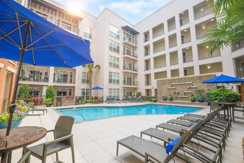 A Pool Area at Mosaic South End Apartments, Charlotte, 28203
