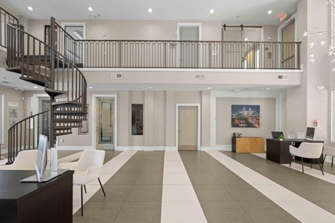 A Spacious Lobby at Mosaic South End Apartments, Charlotte, NC, 28203
