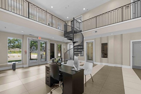 A Spacious Interior of a Building at Mosaic South End Apartments, Charlotte