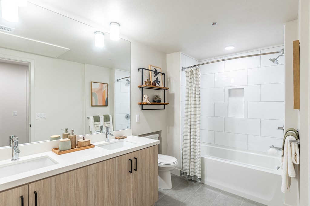 our apartments offer a bathroom with a bathtub