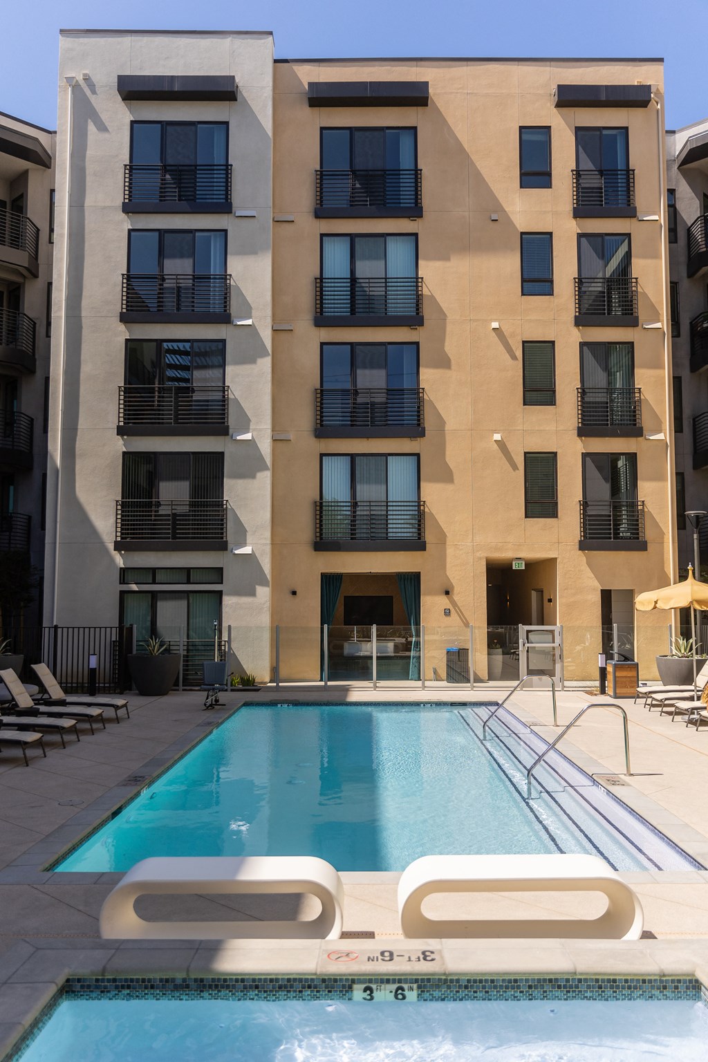 our apartments showcase an unique swimming pool