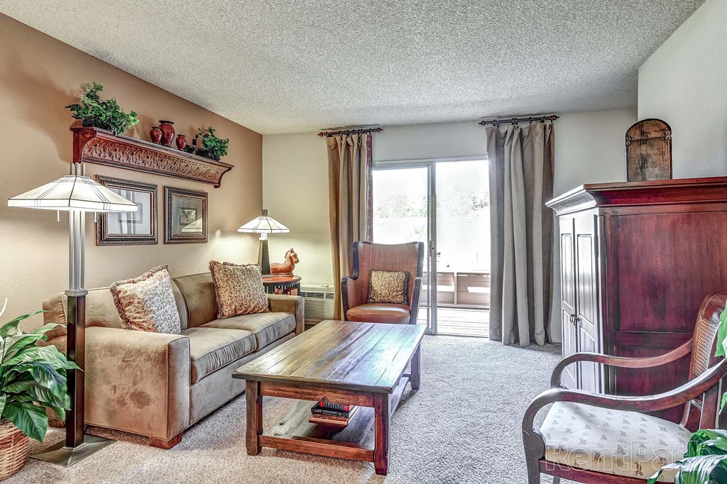 Spacious Living Room With Private Balcony at The Seasons Apartments, San Ramon, California