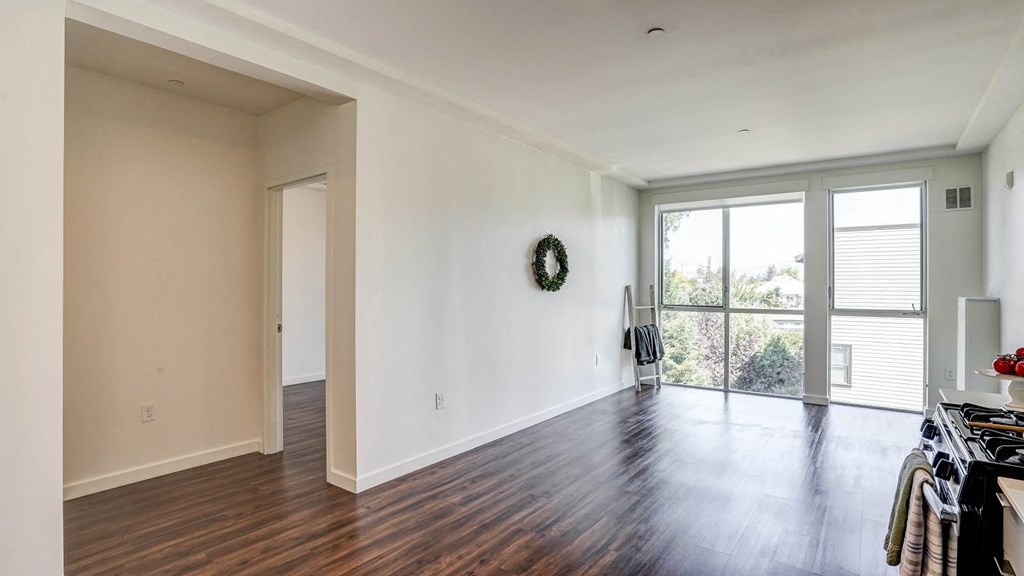 Apartment with wood flooring