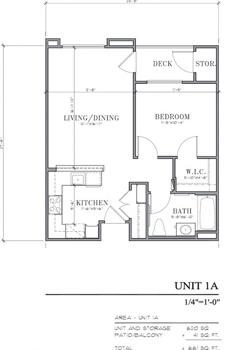 Burbank Senior Artists Colony Burbank, CA 1A Floor Plan 620 SF