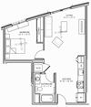 Aliso Los Angeles, CA A05 Floor Plan 721 SF