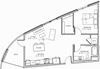 Aliso Los Angeles, CA A06 Floor Plan 744 SF