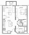Aliso Los Angeles, CA A08 Floor Plan 780 SF