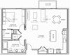 Aliso Los Angeles, CA A12 Floor Plan 962 SF